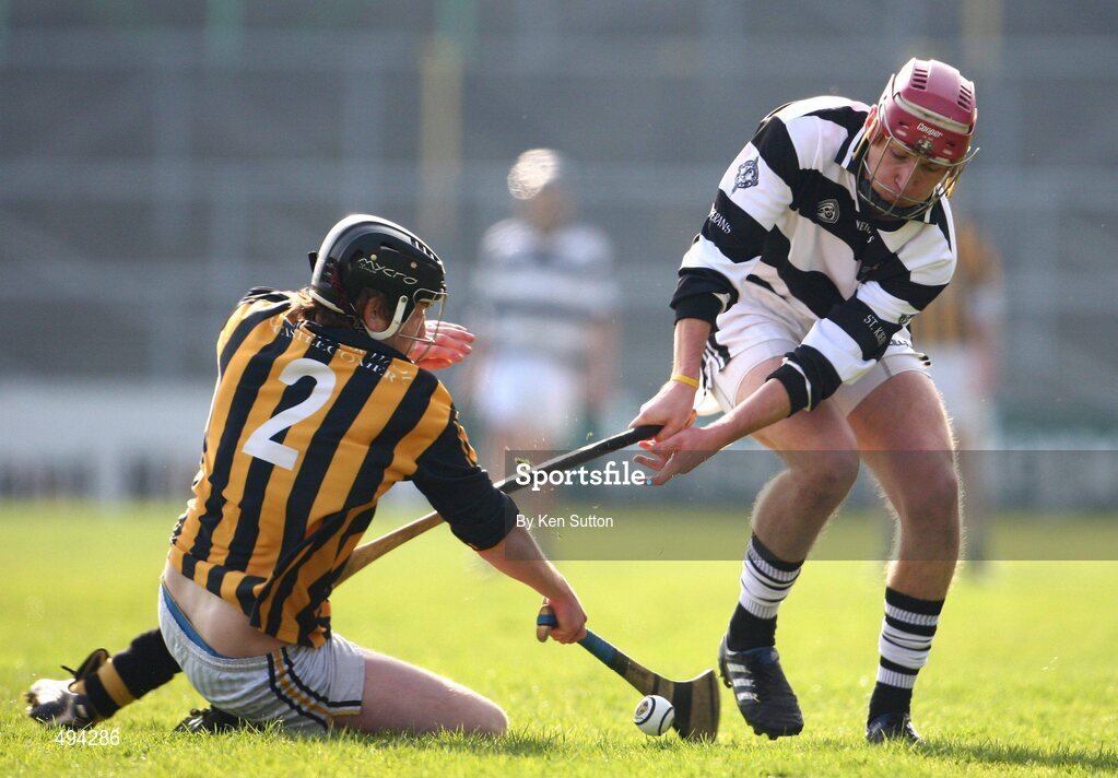 2 March 2011; Kevin Delaney, Castlecomer CS, in action against Cillian Buckley, St Kieran’s College. Leinster Colleges Senior A Hurling Championship Final, Castlecomer CS v St Kieran’s College, Nowlan Park, Kilkenny. Picture credit: Ken Sutton / SPORTSFILE