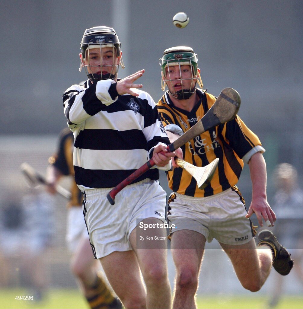 2 March 2011; Brian Cahill, Castlecomer CS, in action against Michael Breannan, St Kieran’s College. Leinster Colleges Senior A Hurling Championship Final, Castlecomer CS v St Kieran’s College, Nowlan Park, Kilkenny. Picture credit: Ken Sutton / SPORTSFILE