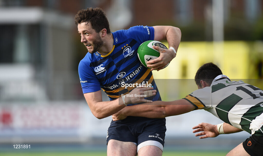 22 October 2016; Barry Daly of Leinster A is tackled by Will Millett of Nottingham Rugby during the British & Irish Cup Pool 4 match between Leinster A and Nottingham Rugby at Donnybrook Stadium in Donnybrook, Dublin. Photo by Matt Browne/Sportsfile