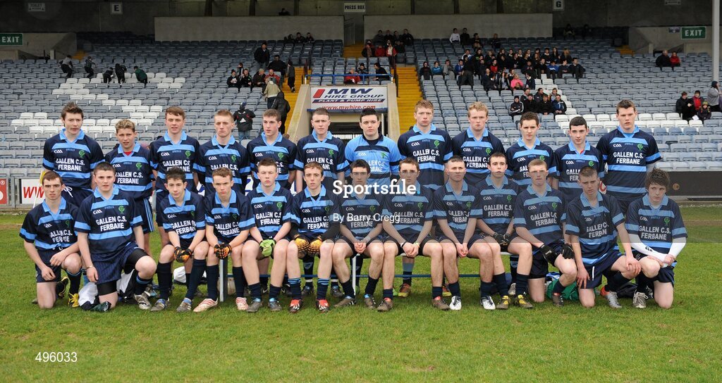 8 March 2011; The Gallen Community School, Ferbane, squad. Leinster Vocational Schools Senior Football “A” Final, Colaiste Bhride Carnew, Co. Wicklow v Gallen Community School, Ferbane, Co. Offaly, O’Moore Park, Portlaoise, Co. Laois. Picture credit: Barry Cregg / SPORTSFILE