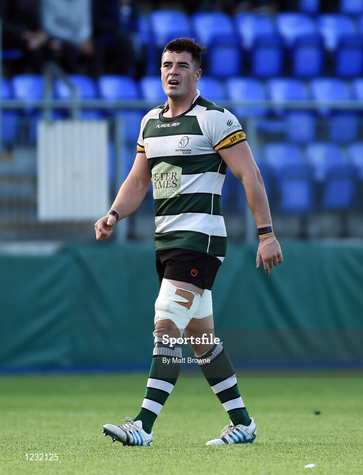 22 October 2016; Jordan Coughlan of Nottingham Rugby during the British & Irish Cup Pool 4 match between Leinster A and Nottingham Rugby at Donnybrook Stadium in Donnybrook, Dublin. Photo by Matt Browne/Sportsfile