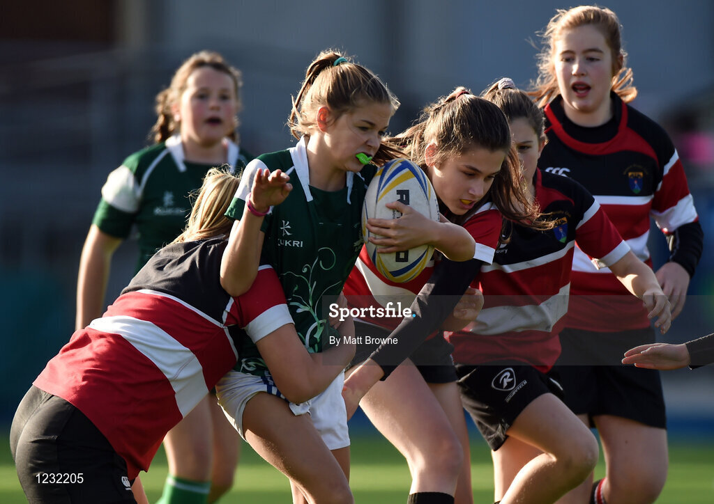 22 October 2016; Greystones Rugby Club and Wicklow RFC half time games during the British & Irish Cup Pool 4 match between Leinster A and Nottingham Rugby at Donnybrook Stadium in Donnybrook, Dublin. Photo by Matt Browne/Sportsfile
