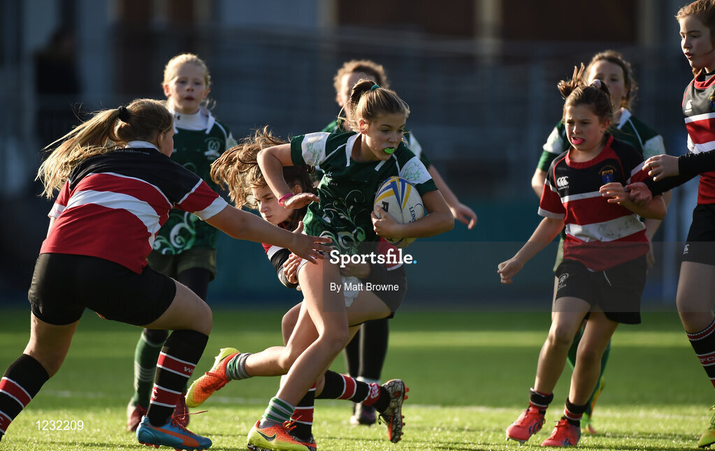 22 October 2016; Greystones Rugby Club and Wicklow RFC half time games during the British & Irish Cup Pool 4 match between Leinster A and Nottingham Rugby at Donnybrook Stadium in Donnybrook, Dublin. Photo by Matt Browne/Sportsfile