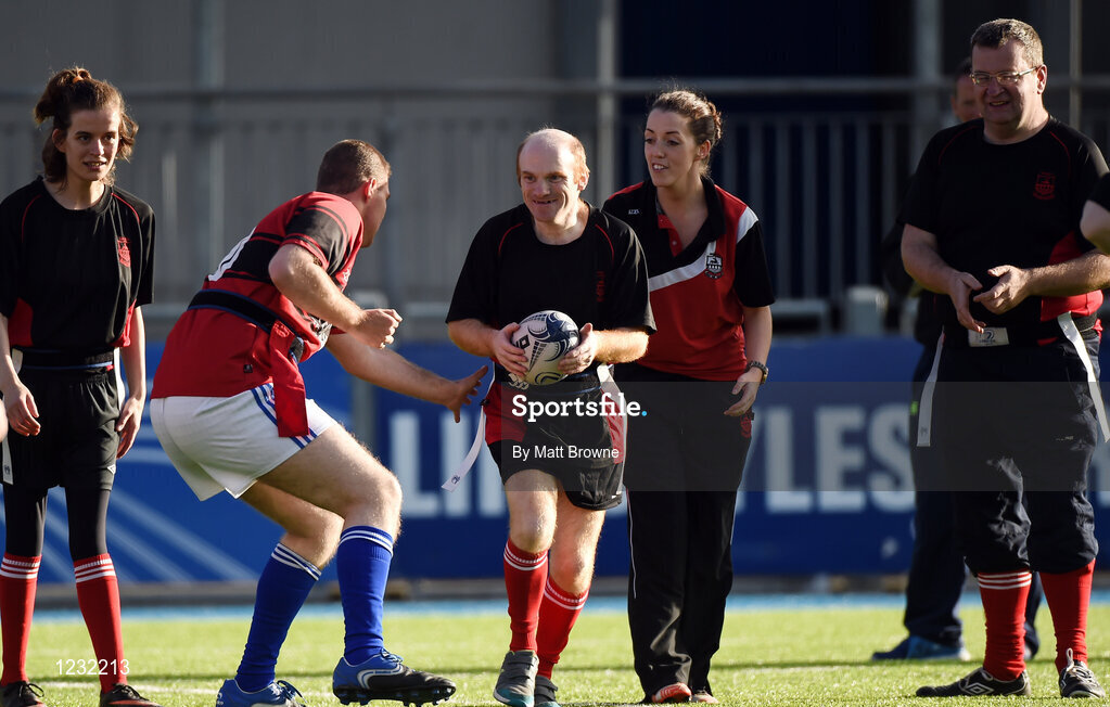 22 October 2016; Dunbrody Warriors and Tullamore Tigers half time games during the British & Irish Cup Pool 4 match between Leinster A and Nottingham Rugby at Donnybrook Stadium in Donnybrook, Dublin. Photo by Matt Browne/Sportsfile