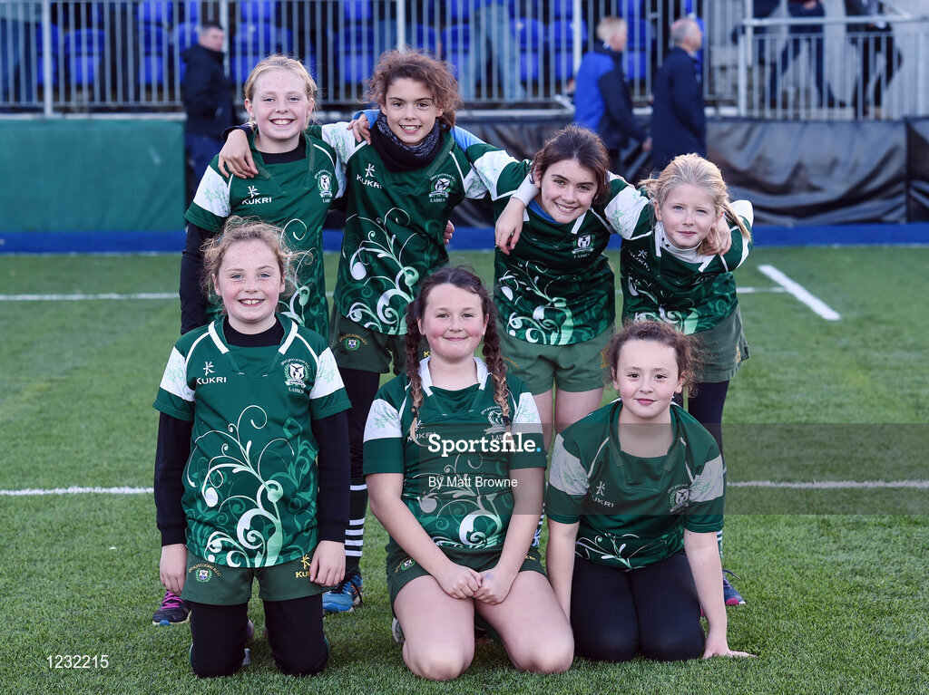 22 October 2016; Greystones Rugby Club team after the half time games during the British & Irish Cup Pool 4 match between Leinster A and Nottingham Rugby at Donnybrook Stadium in Donnybrook, Dublin. Photo by Matt Browne/Sportsfile