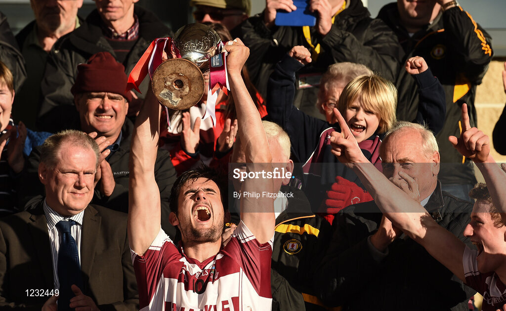 23 October 2016; Slaughtneil Emmetts captrain Chris McKaigue during the AIB Ulster GAA Hurling Senior Club Championship Final game between Loughgiel Shamrocks and Slaughtneil Emmetts at the Athletic Grounds in Armagh. Photo by Philip Fitzpatrick/Sportsfile