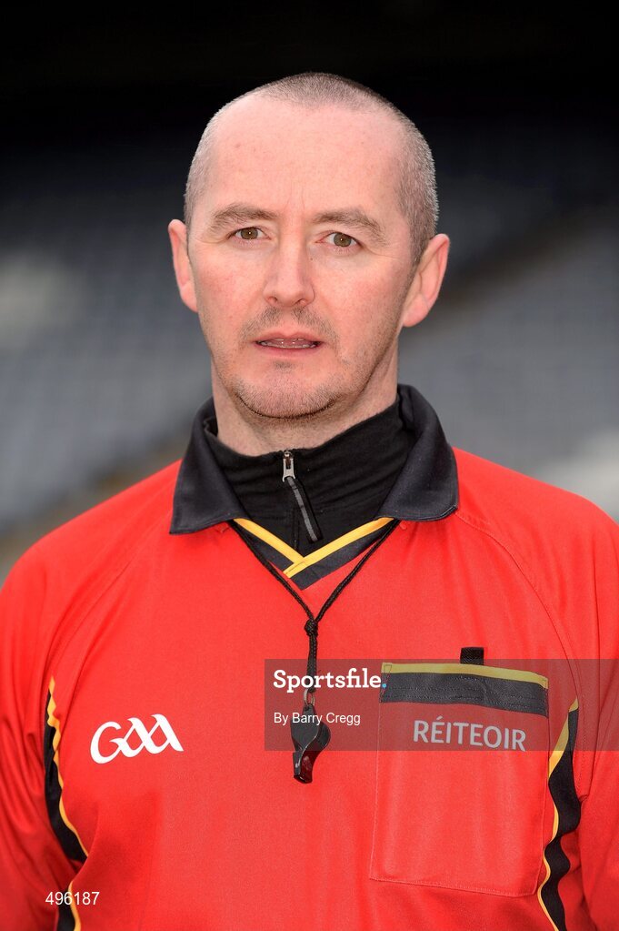 8 March 2011;  Referee Brendan Hickey. Leinster Vocational Schools Senior Football “A” Final, Colaiste Bhride Carnew, Co. Wicklow v Gallen Community School, Ferbane, Co. Offaly, O’Moore Park, Portlaoise, Co. Laois. Picture credit: Barry Cregg / SPORTSFILE