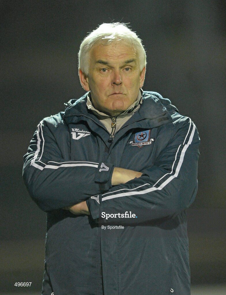 11 March 2011; Drogheda United manager Mick Cooke during the game. Airtricity League Premier Division, Bohemians v Drogheda United, Dalymount Park, Dublin. Photo by Sportsfile