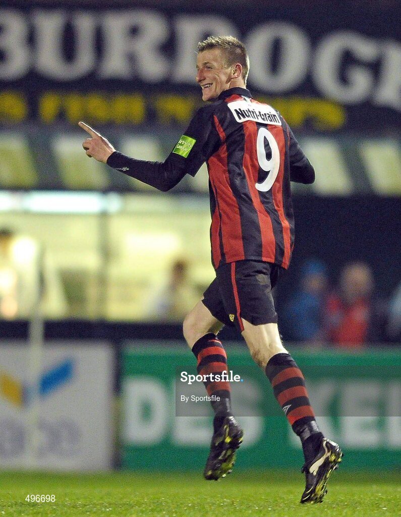 11 March 2011; Anto Flood, Bohemians, celebrates after scoring his side's first goal. Airtricity League Premier Division, Bohemians v Drogheda United, Dalymount Park, Dublin. Photo by Sportsfile
