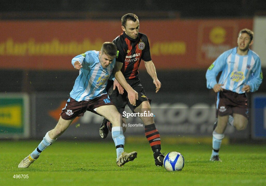 11 March 2011; Ollie Cahill, Bohemians, in action against Drogheda United. Airtricity League Premier Division, Bohemians v Drogheda United, Dalymount Park, Dublin. Photo by Sportsfile