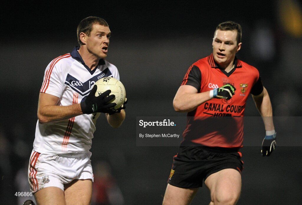 12 March 2011; Pearse O'Neill, Cork, in action against Kalum King, Down. Allianz Football League, Division 1, Round 4, Cork v Down, Pairc Ui Rinn, Cork. Picture credit: Stephen McCarthy / SPORTSFILE
