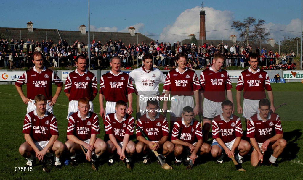 28 October 2001; The St Joseph's Doora Barefield team ahead of the AIB Munster Senior Club Hurling Championship Quarter-Final match between Ballygunner and St Joseph's Doora Barefield at Walsh Park in Waterford. Photo by Ray McManus/Sportsfile