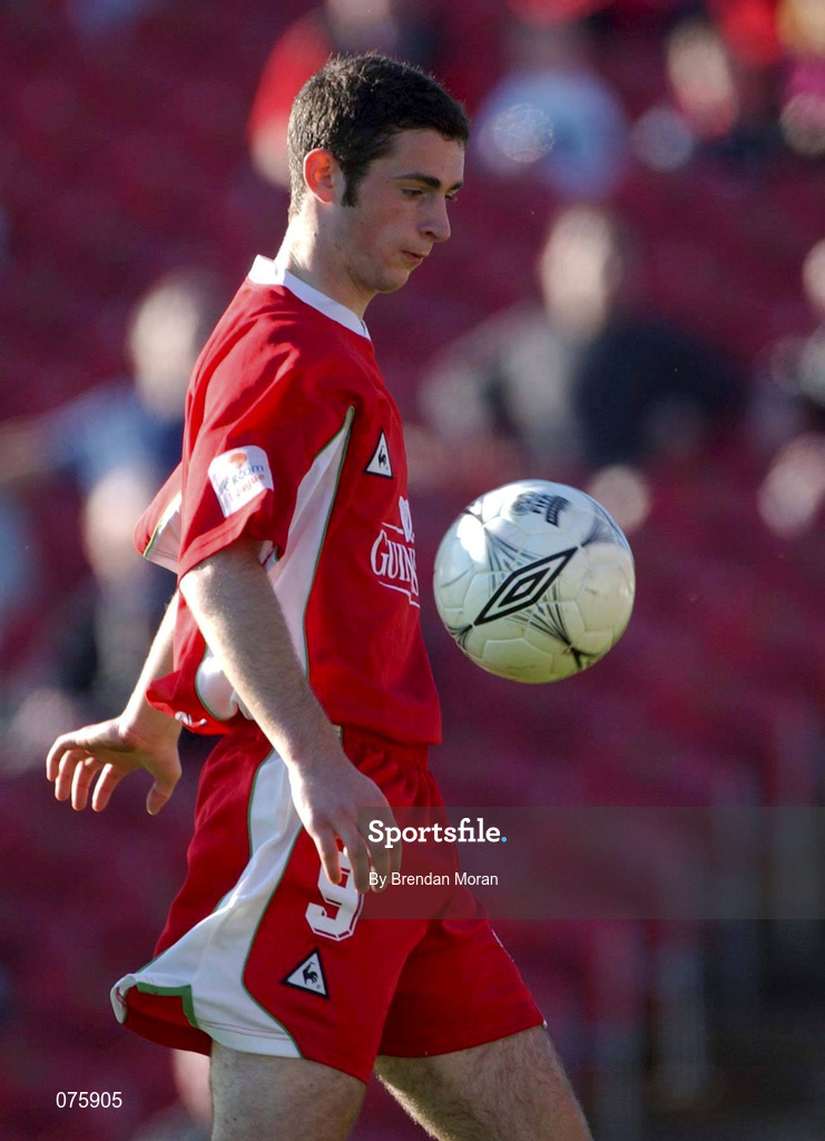 28 October 2001; Colin Patrick O'Brien of Cork City during the eircom League Premier Division match between Cork City and Bray Wanderers at Turners Cross in Cork. Photo by Brendan Moran/Sportsfile