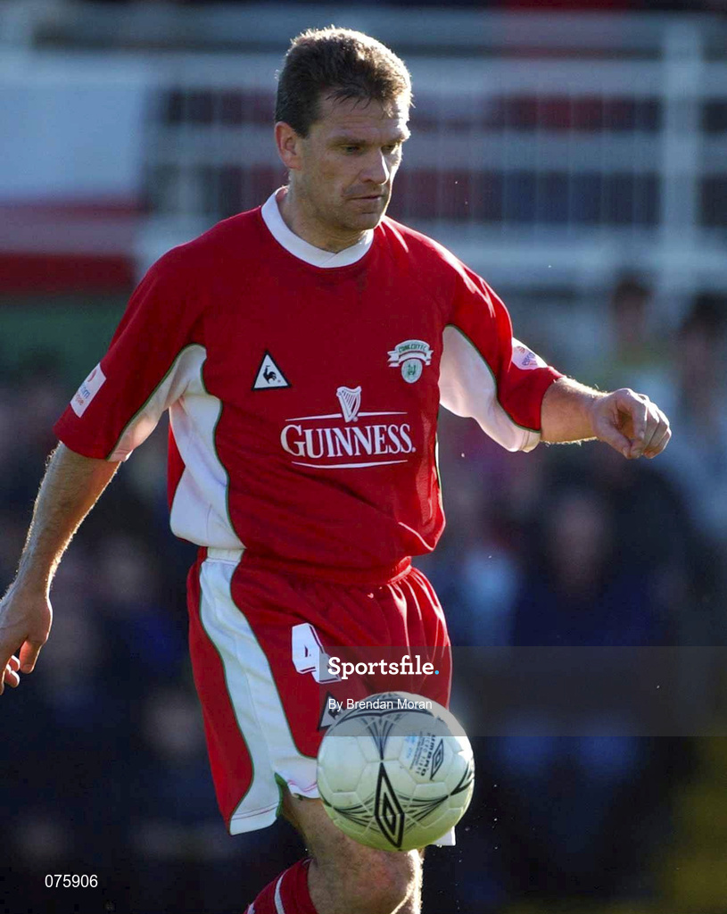 28 October 2001; Declan Daly of Cork City during the eircom League Premier Division match between Cork City and Bray Wanderers at Turners Cross in Cork. Photo by Brendan Moran/Sportsfile