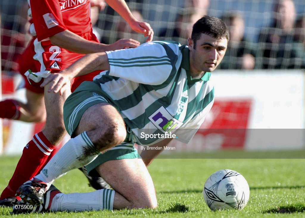 28 October 2001; Maurice Farrell of Bray Wanderers during the eircom League Premier Division match between Cork City and Bray Wanderers at Turners Cross in Cork. Photo by Brendan Moran/Sportsfile