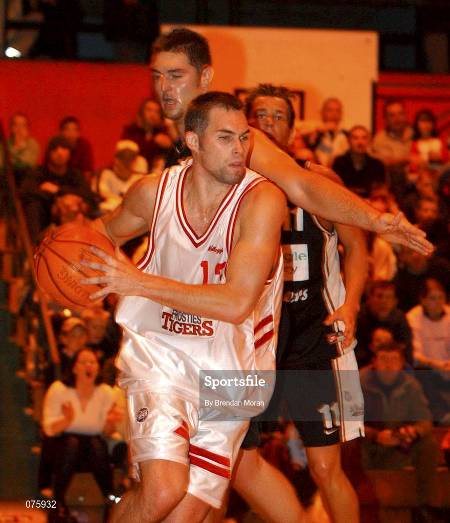 27 October 2001; Paul Willscroft of Frosties Tigers during the ESB Men's Superleague Basketball match between Gleneagle Killarney and Frosties Tigers at Tralee Sports Centre in Tralee, Kerry. Photo by Brendan Moran/Sportsfile