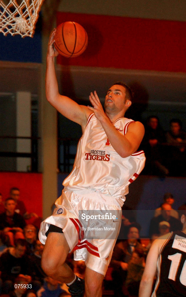 27 October 2001; Paul Willscroft of Frosties Tigers during the ESB Men's Superleague Basketball match between Gleneagle Killarney and Frosties Tigers at Tralee Sports Centre in Tralee, Kerry. Photo by Brendan Moran/Sportsfile