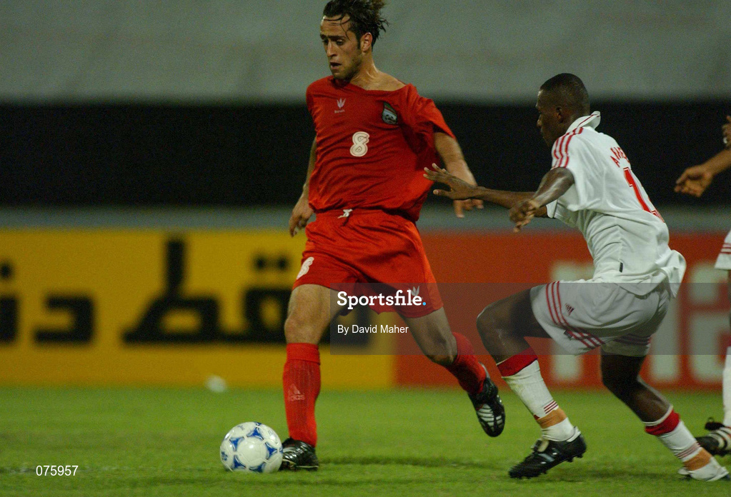 31 October 2001; Ali Karimi of Iran during the 2002 FIFA World Cup AFC Qualification Play-Off 2nd Leg match between United Arab Emirates and Iran the at Al-Nahyan Stadium in Abu Dhabi, United Arab Emirates. Photo by David Maher/Sportsfile