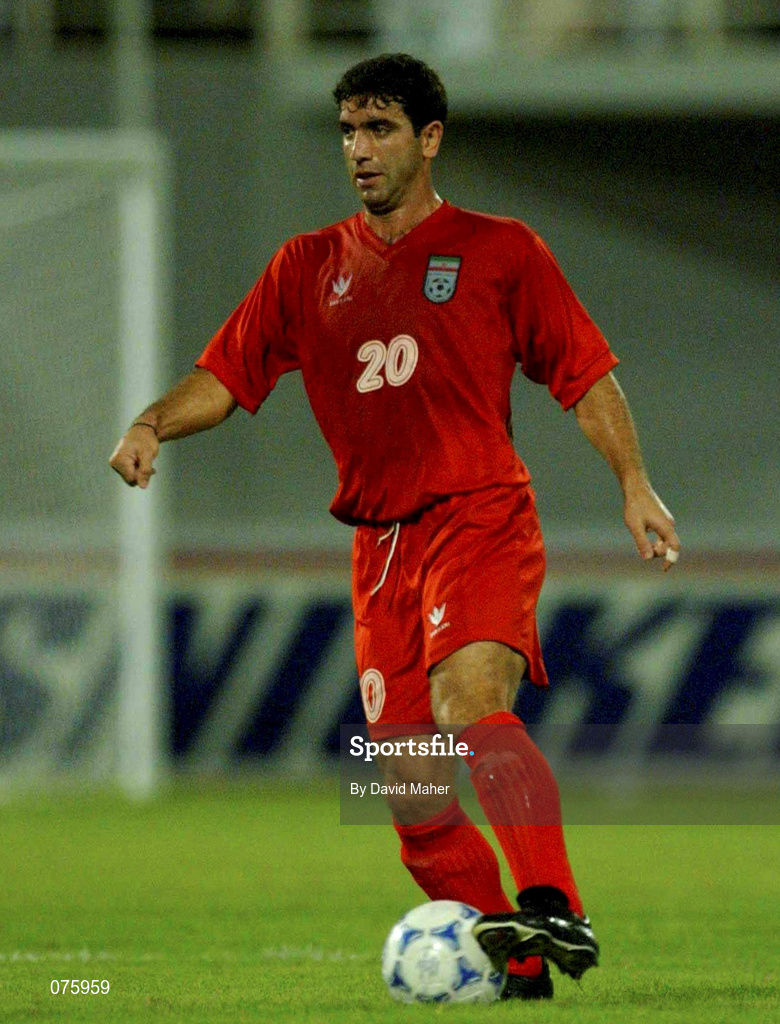 31 October 2001; Behroz Rahbarifar of Iran during the 2002 FIFA World Cup AFC Qualification Play-Off 2nd Leg match between United Arab Emirates and Iran the at Al-Nahyan Stadium in Abu Dhabi, United Arab Emirates. Photo by David Maher/Sportsfile