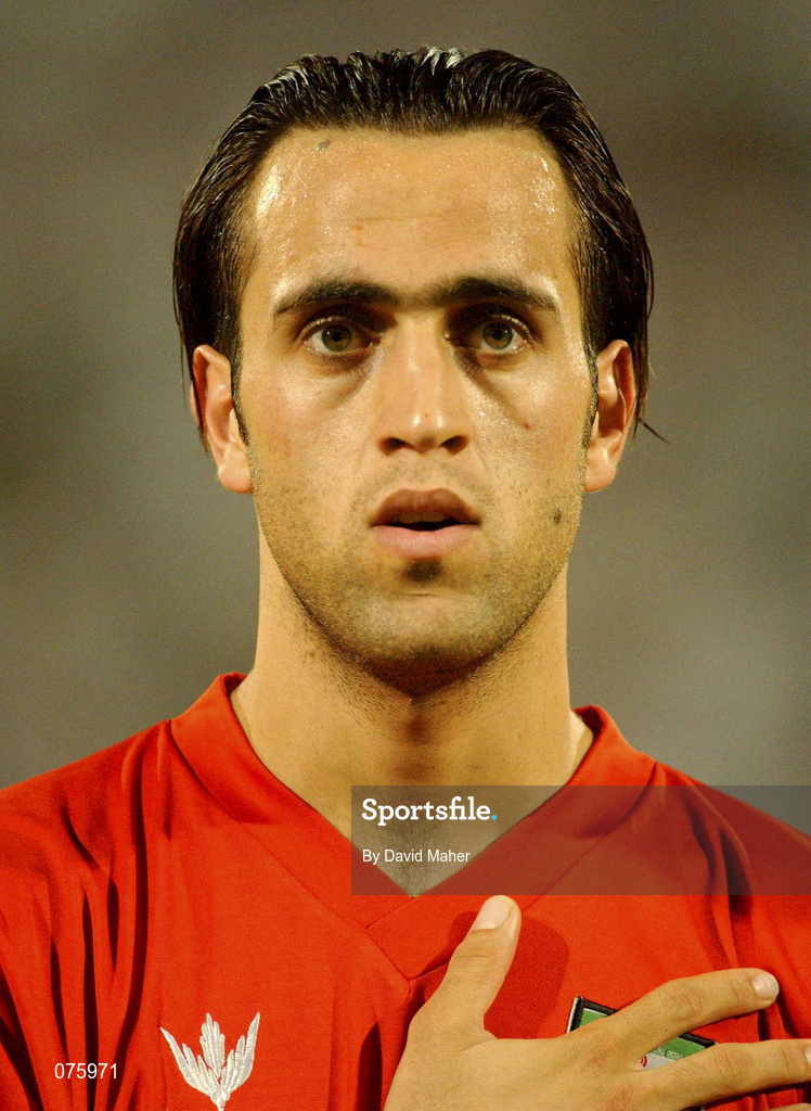 31 October 2001; Ali Karimi of Iran ahead of the 2002 FIFA World Cup AFC Qualification Play-Off 2nd Leg match between United Arab Emirates and Iran the at Al-Nahyan Stadium in Abu Dhabi, United Arab Emirates. Photo by David Maher/Sportsfile