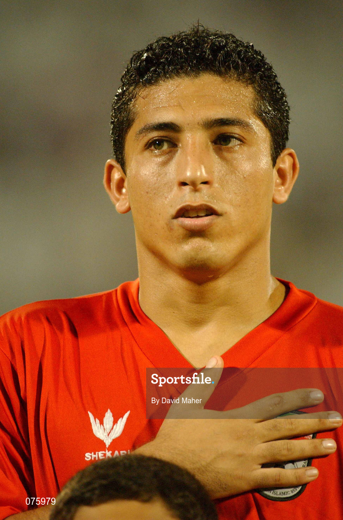 31 October 2001; Mujahed Khaziravi of Iran ahead of the 2002 FIFA World Cup AFC Qualification Play-Off 2nd Leg match between United Arab Emirates and Iran the at Al-Nahyan Stadium in Abu Dhabi, United Arab Emirates. Photo by David Maher/Sportsfile