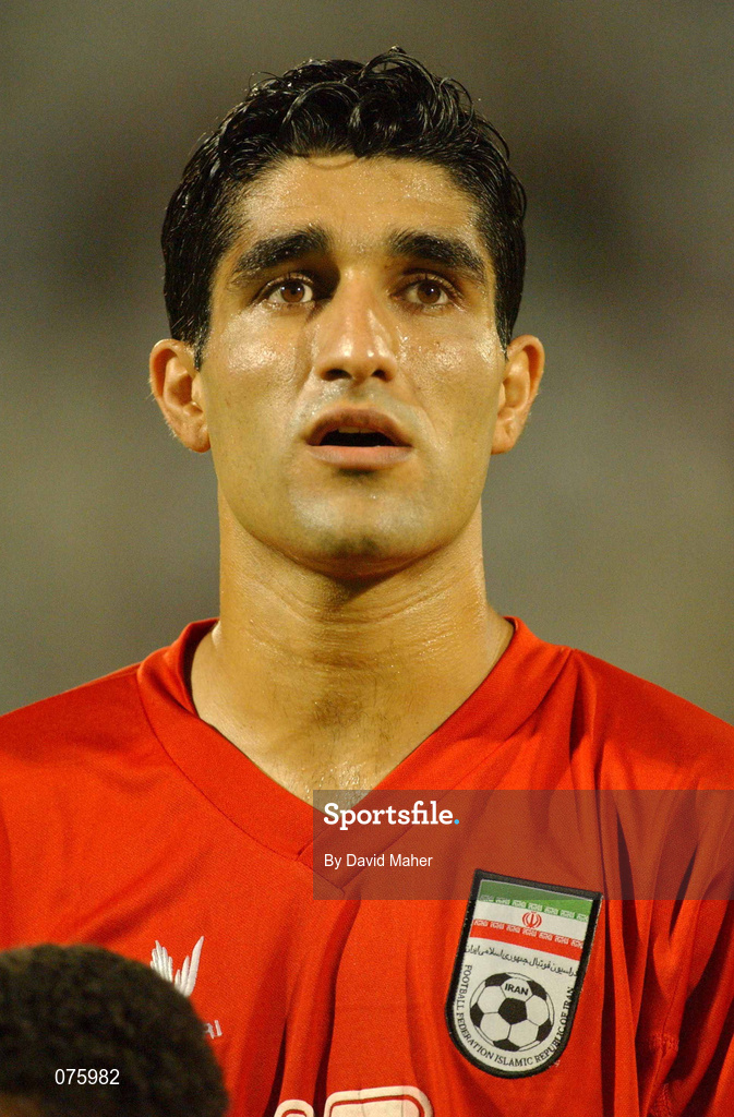 31 October 2001; Pejman Jamshidi of Iran ahead of the 2002 FIFA World Cup AFC Qualification Play-Off 2nd Leg match between United Arab Emirates and Iran the at Al-Nahyan Stadium in Abu Dhabi, United Arab Emirates. Photo by David Maher/Sportsfile