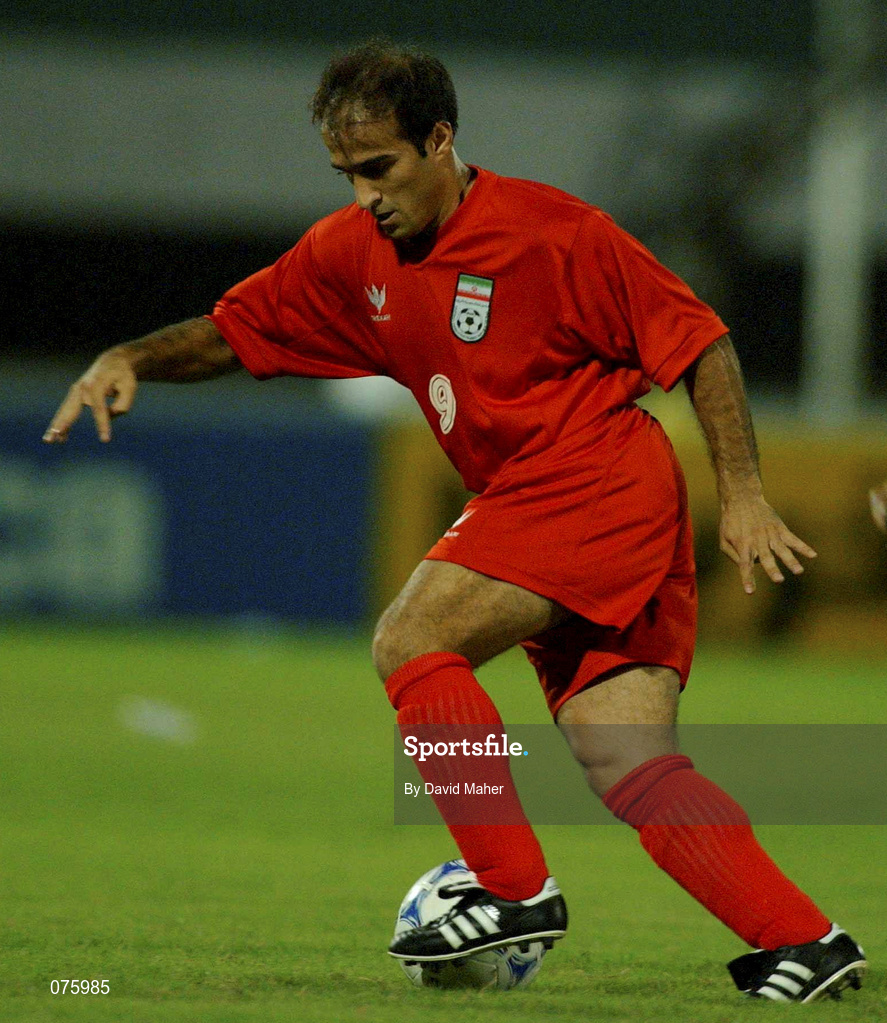 31 October 2001; Sirous Dinmohammedi of Iran during the 2002 FIFA World Cup AFC Qualification Play-Off 2nd Leg match between United Arab Emirates and Iran the at Al-Nahyan Stadium in Abu Dhabi, United Arab Emirates. Photo by David Maher/Sportsfile