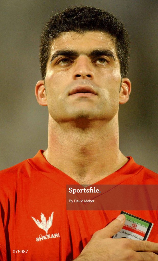 31 October 2001; Rahman Rezai of Iran ahead of the 2002 FIFA World Cup AFC Qualification Play-Off 2nd Leg match between United Arab Emirates and Iran the at Al-Nahyan Stadium in Abu Dhabi, United Arab Emirates. Photo by David Maher/Sportsfile