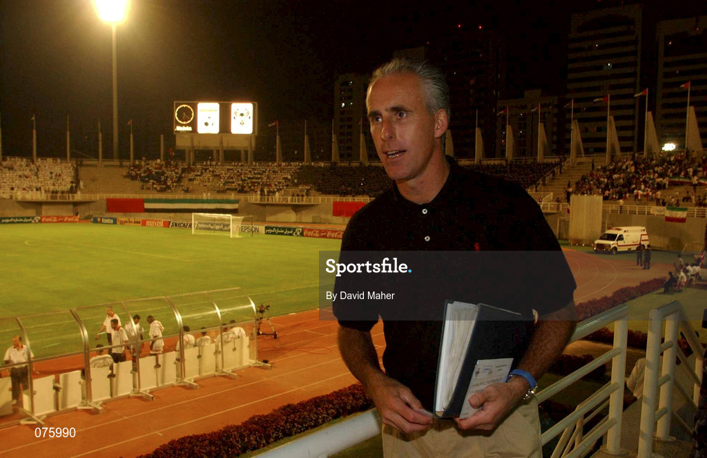 31 October 2001; Republic of Ireland manager Mick McCarthy in attendance at the 2002 FIFA World Cup AFC Qualification Play-Off 2nd Leg match between United Arab Emirates and Iran the at Al-Nahyan Stadium in Abu Dhabi, United Arab Emirates. Photo by David Maher/Sportsfile