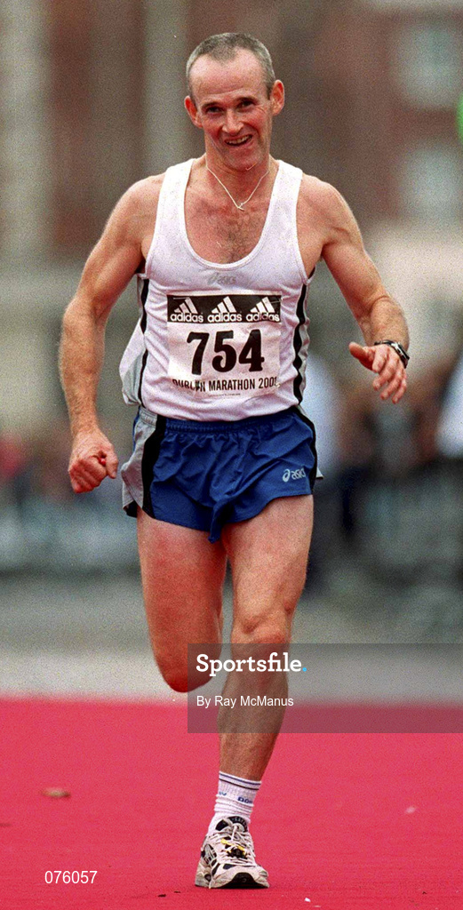 29 October 2001; Vincent Mulchay, Ireland, during the adidas Dublin Marathon 2001 in Dublin. Photo by Ray McManus/Sportsfile