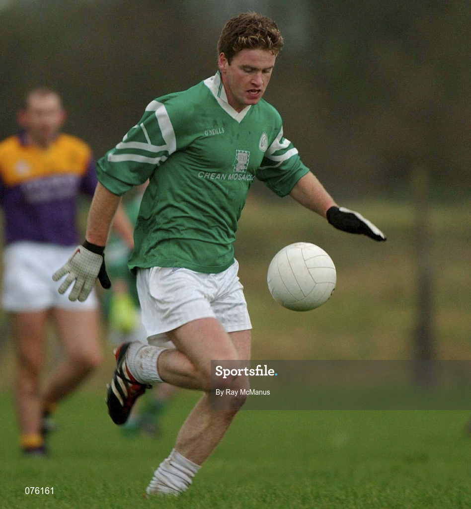 4 November 2001; Dermot Higgins of Charlestown Sarsfields during the AIB Connacht Club Senior Football Championship Semi-final match between Charlestown Sarsfields and Roscommon Gaels at Fr O'Hara Memorial Park in Charlestown, Mayo. Photo by Ray McManus/Sportsfile