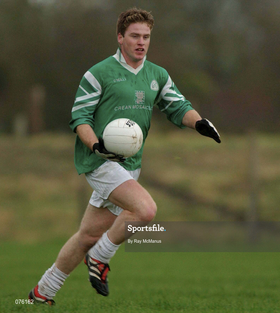 4 November 2001; Dermot Higgins of Charlestown Sarsfields during the AIB Connacht Club Senior Football Championship Semi-final match between Charlestown Sarsfields and Roscommon Gaels at Fr O'Hara Memorial Park in Charlestown, Mayo. Photo by Ray McManus/Sportsfile