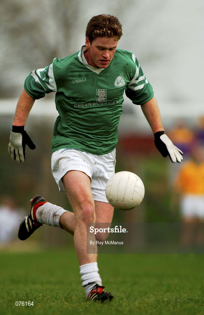 4 November 2001; Dermot Higgins of Charlestown Sarsfields during the AIB Connacht Club Senior Football Championship Semi-final match between Charlestown Sarsfields and Roscommon Gaels at Fr O'Hara Memorial Park in Charlestown, Mayo. Photo by Ray McManus/Sportsfile