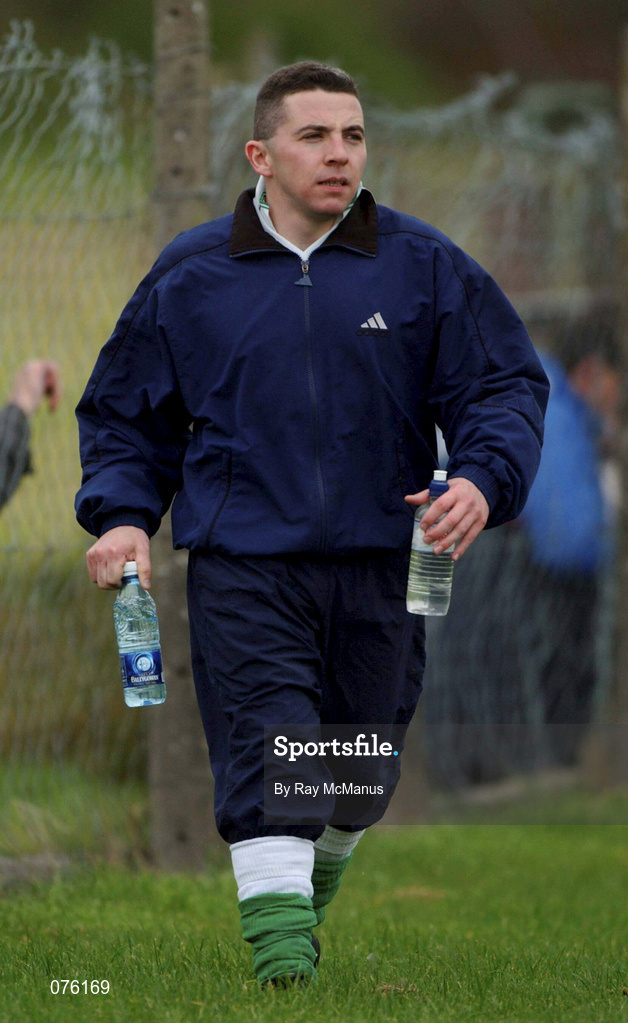4 November 2001; Fr Mick Maloney, Charlestown Sarsfields during the AIB Connacht Club Senior Football Championship Semi-final match between Charlestown Sarsfields and Roscommon Gaels at Fr O'Hara Memorial Park in Charlestown, Mayo. Photo by Ray McManus/Sportsfile