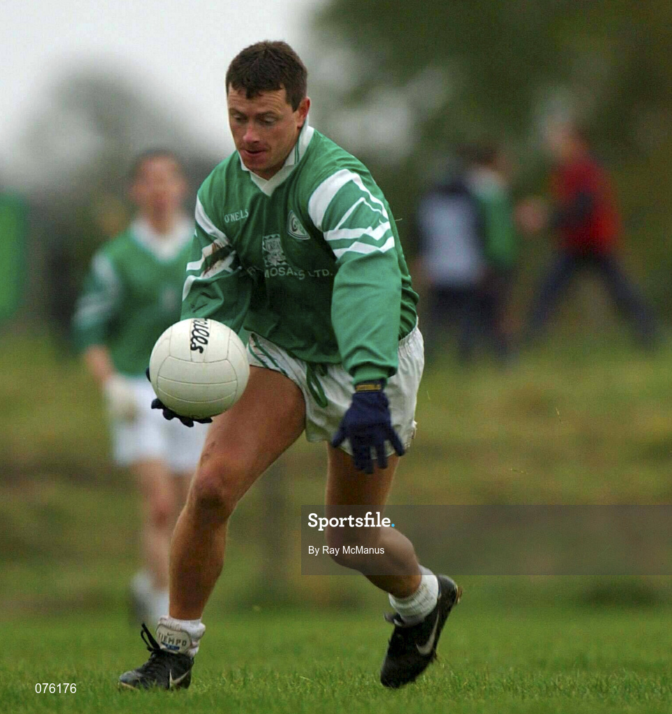 4 November 2001; Sean Higgins of Charlestown Sarsfields during the AIB Connacht Club Senior Football Championship Semi-final match between Charlestown Sarsfields and Roscommon Gaels at Fr O'Hara Memorial Park in Charlestown, Mayo. Photo by Ray McManus/Sportsfile