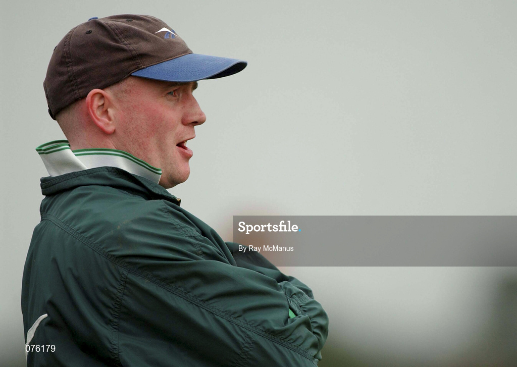 4 November 2001; Charlestown Sarsfields manager Stephen Healy during the AIB Connacht Club Senior Football Championship Semi-final match between Charlestown Sarsfields and Roscommon Gaels at Fr O'Hara Memorial Park in Charlestown, Mayo. Photo by Ray McManus/Sportsfile