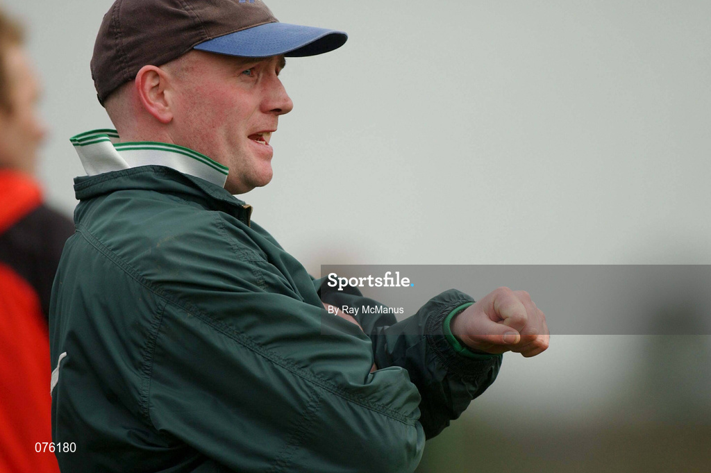 4 November 2001; Charlestown Sarsfields manager Stephen Healy during the AIB Connacht Club Senior Football Championship Semi-final match between Charlestown Sarsfields and Roscommon Gaels at Fr O'Hara Memorial Park in Charlestown, Mayo. Photo by Ray McManus/Sportsfile