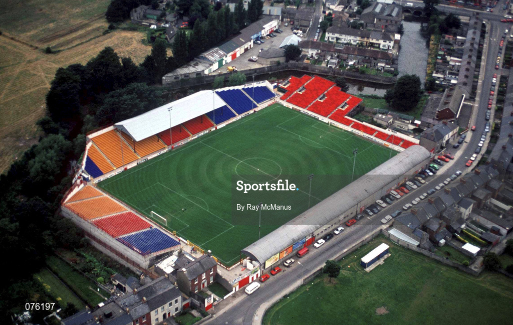 31 August 1994; An Aerial view of Tolka Park during the Bord Gáis National League Premier Division match between Shelbourne and Cobh Ramblers at Tolka Park in Dublin. Photo by David Maher/Sportsfile