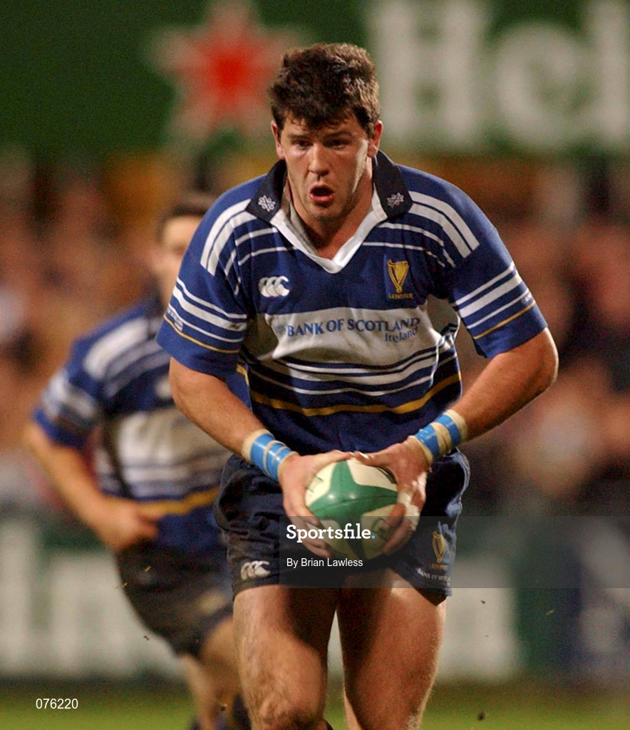 26 October 2001; Shane Horgan of Leinster during the Heineken Cup Pool 6 Round 3 match between Leinster and Newport at Donnybrook Stadium in Dublin. Photo by Brian Lawless/Sportsfile