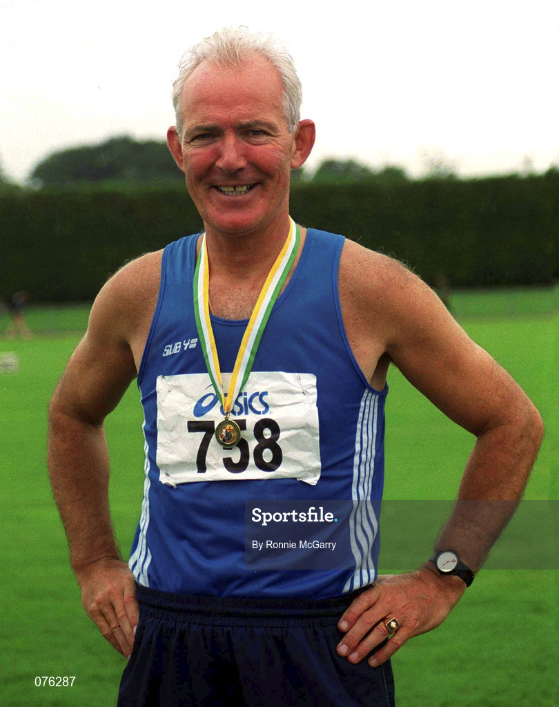 11 August 2001; Frank Harris following the Frank Duffy 10 Mile Road Race in Dublin. Photo by Ronnie McGarry/Sportsfile