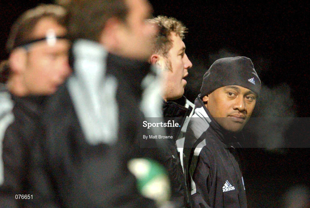 13 November 2001; Jonah Lomu of New Zealand in attendance during the "A" International Rugby Friendly match between Ireland and New Zealand at Ravenhill Stadium in Belfast. Photo by Matt Browne/Sportsfile
