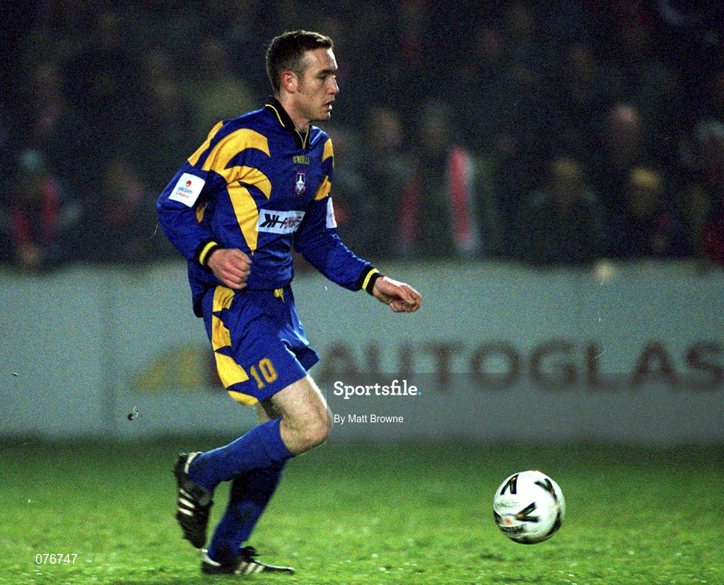 23 March 2001; Shay Zellor of Longford Town during the FAI Harp Lager Cup Third Round Replay match between St Patrick's Athletic and Longford Town at Richmond Park in Dublin. Photo by Matt Browne/Sportsfile