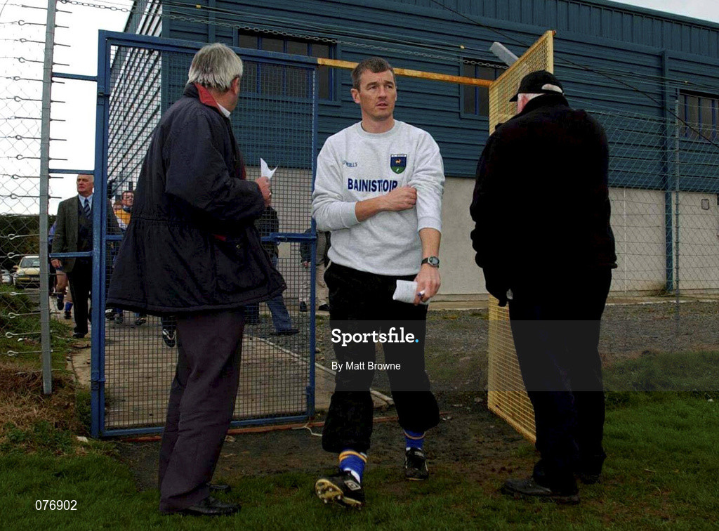 18 November 2001; Newly appointed Wicklow manager John O'Leary takes to the field for the first time ahead of the O'Byrne Cup Group 2 match between Wicklow and Kildare at the County Grounds in Aughrim, Wicklow. Photo by Matt Browne/Sportsfile