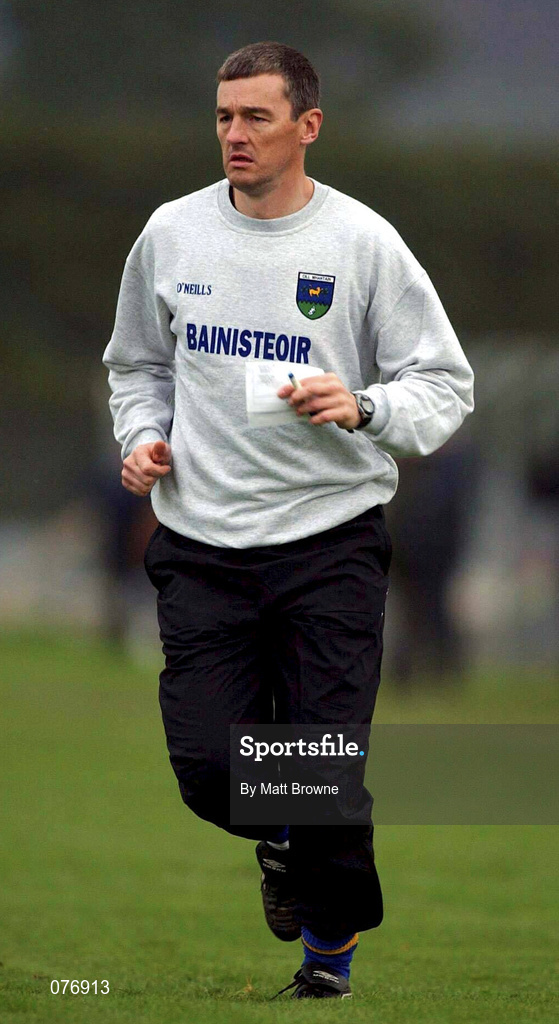 18 November 2001; Newly appointed Wicklow manager John O'Leary during the O'Byrne Cup Group 2 match between Wicklow and Kildare at the County Grounds in Aughrim, Wicklow. Photo by Matt Browne/Sportsfile