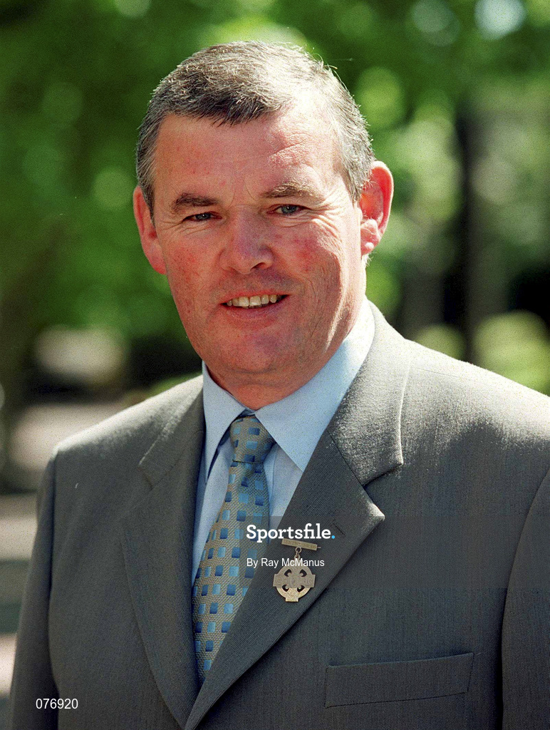 29 October 2001; Sean McCague, President of the GAA, during a portrait session in Dublin. Photo by Ray McManus/Sportsfile