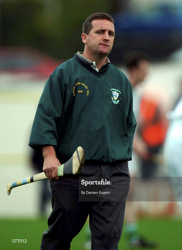 14 October 2001; O'Loughlin Gaels manager Seanie Tyrell ahead of the AIB Kilkenny Senior Club Championship Hurling Final match between O'Loughlin Gaels and Graigue Ballycallan at Nowlan Park in Kilkenny. Photo by Damien Eagers/Sportsfile