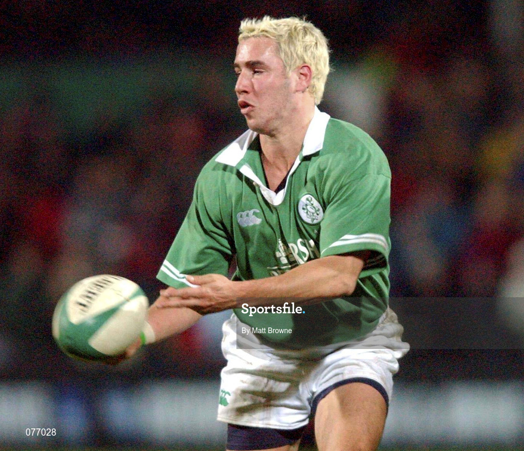 13 November 2001; Paddy Wallace of Ireland during the "A" International Rugby Friendly match between Ireland and New Zealand at Ravenhill Stadium in Belfast. Photo by Matt Browne/Sportsfile