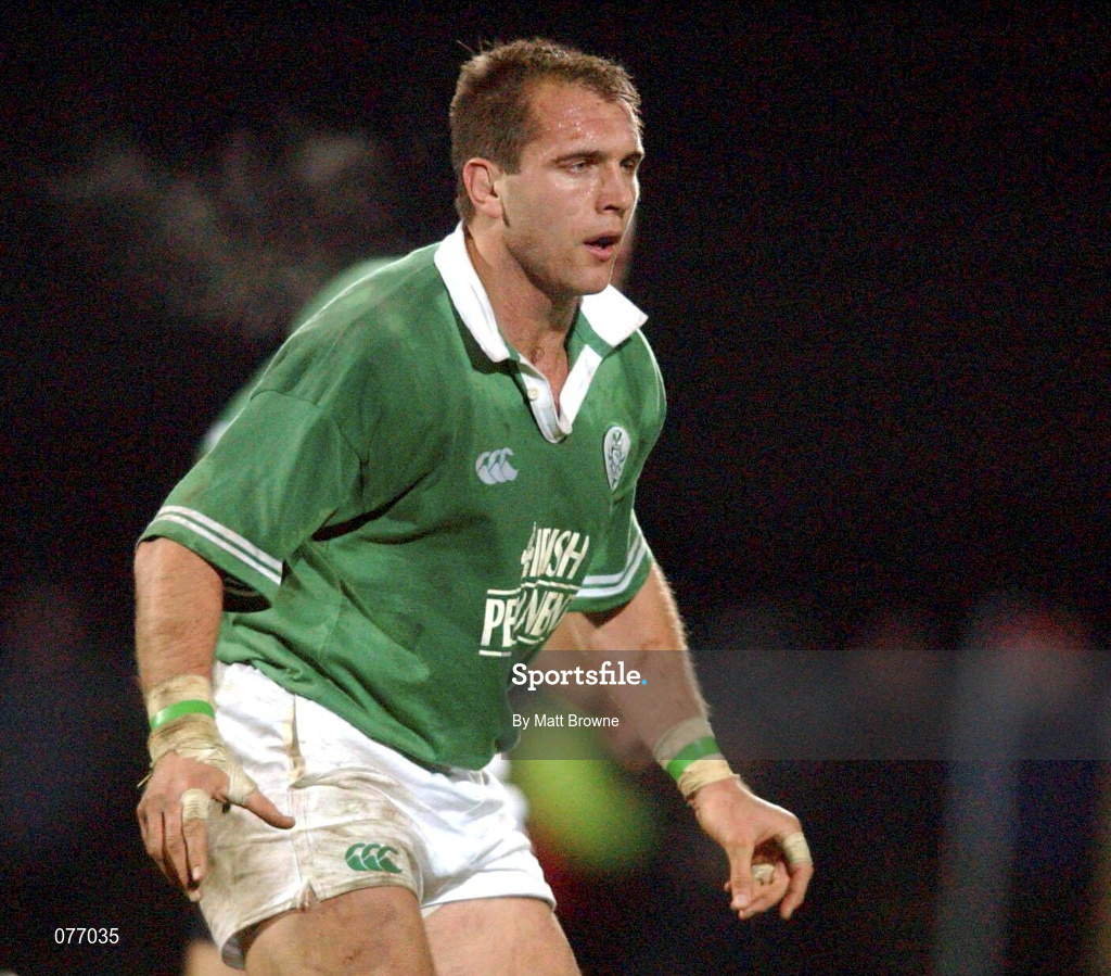 13 November 2001; Keith Gleeson of Ireland during the "A" International Rugby Friendly match between Ireland and New Zealand at Ravenhill Stadium in Belfast. Photo by Matt Browne/Sportsfile