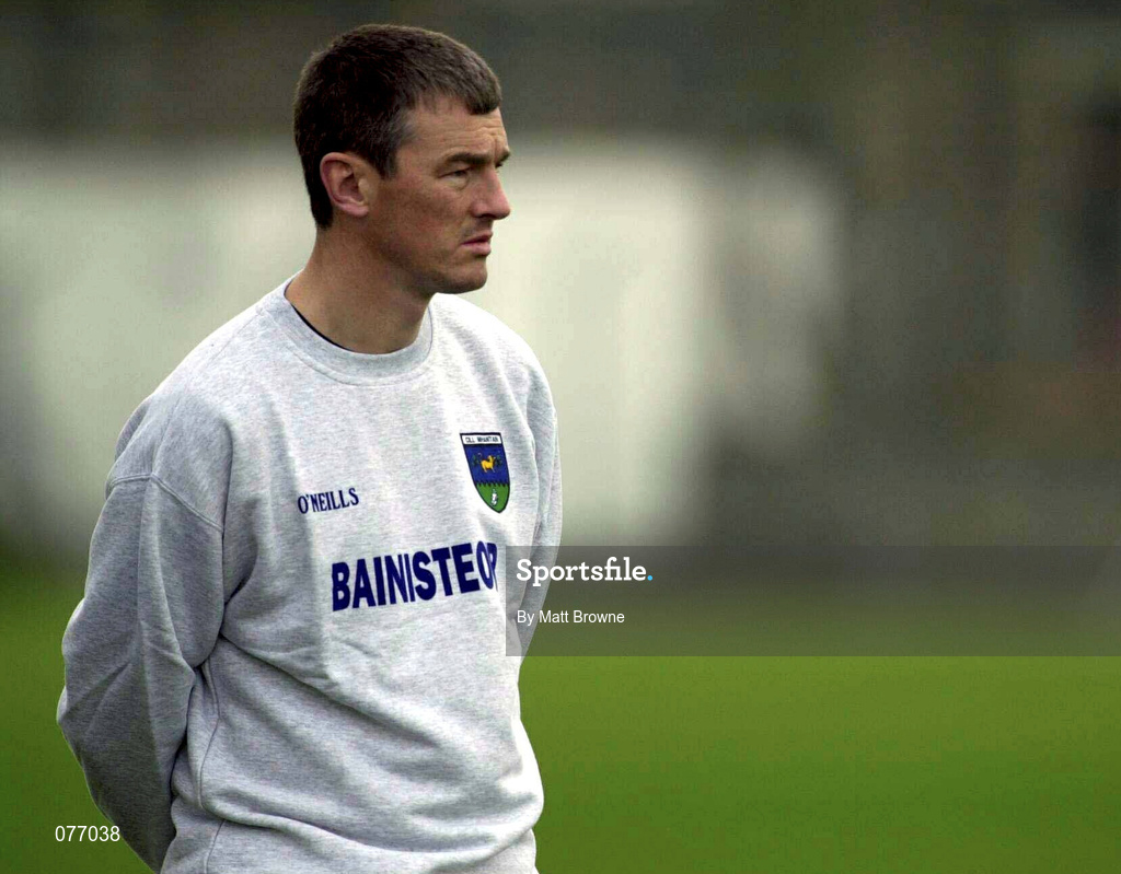 18 November 2001; Wicklow Manager John O'Leary during the O'Byrne Cup Group 2 match between Wicklow and Kildare at the County Grounds in Aughrim, Wicklow. Photo by Matt Browne/Sportsfile