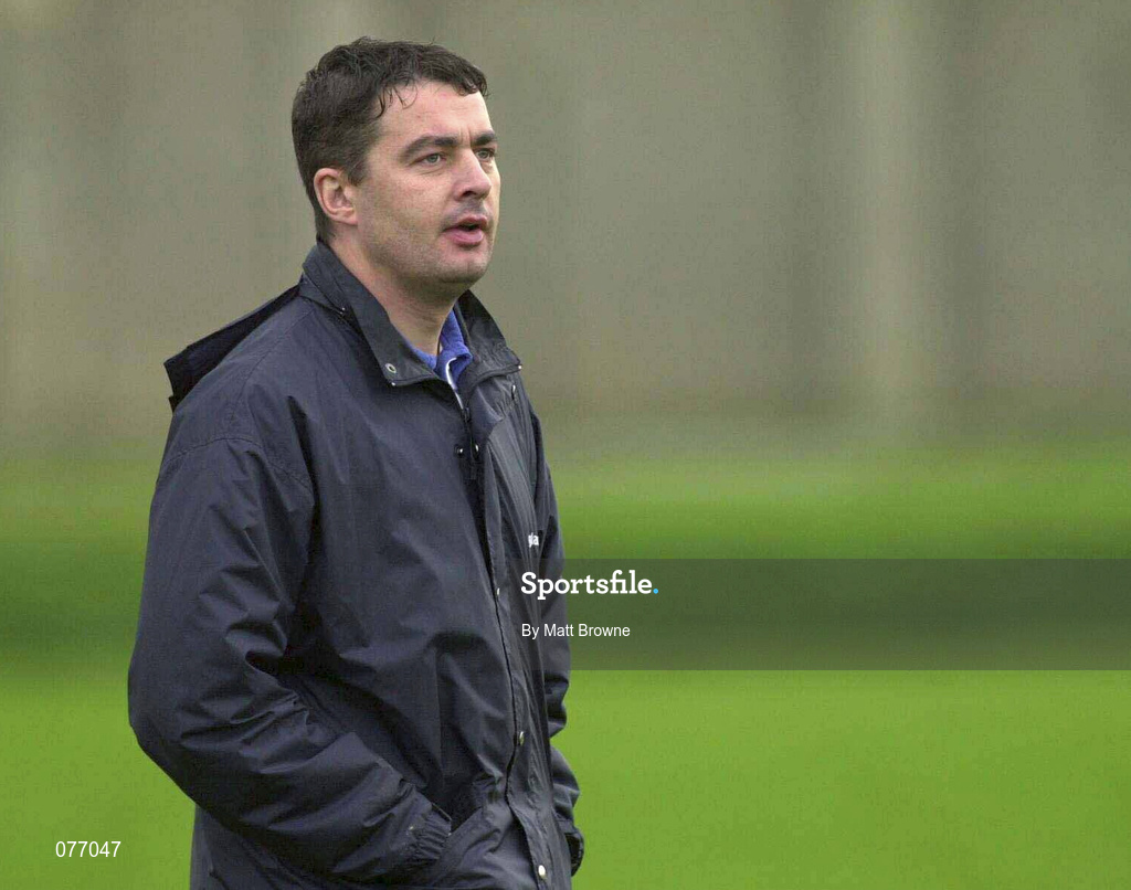 18 November 2001;Wicklow U-21 Manager David Whelan in attendance during the O'Byrne Cup Group 2 match between Wicklow and Kildare at the County Grounds in Aughrim, Wicklow. Photo by Matt Browne/Sportsfile